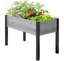 Meulbaty Hochbeet Massivholz Metallbeine 80 cm Bild 2