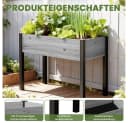 Meulbaty Hochbeet Massivholz Metallbeine 80 cm Bild 4