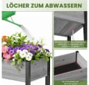 Meulbaty Hochbeet Massivholz Metallbeine 80 cm Bild 5