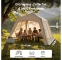 Meulbaty Aufblasbares Zelt Camping Pavillon Beige mit Luftpumpe Bild 1