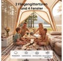 Meulbaty Aufblasbares Zelt Camping Pavillon Beige mit Luftpumpe Bild 3