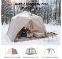 Meulbaty Aufblasbares Zelt Camping Pavillon Beige mit Luftpumpe Bild 4