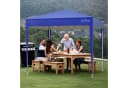 loefme Faltpavillon 2,5×2,5m Pop Up mit abnehmbaren Wänden blau Bild 5