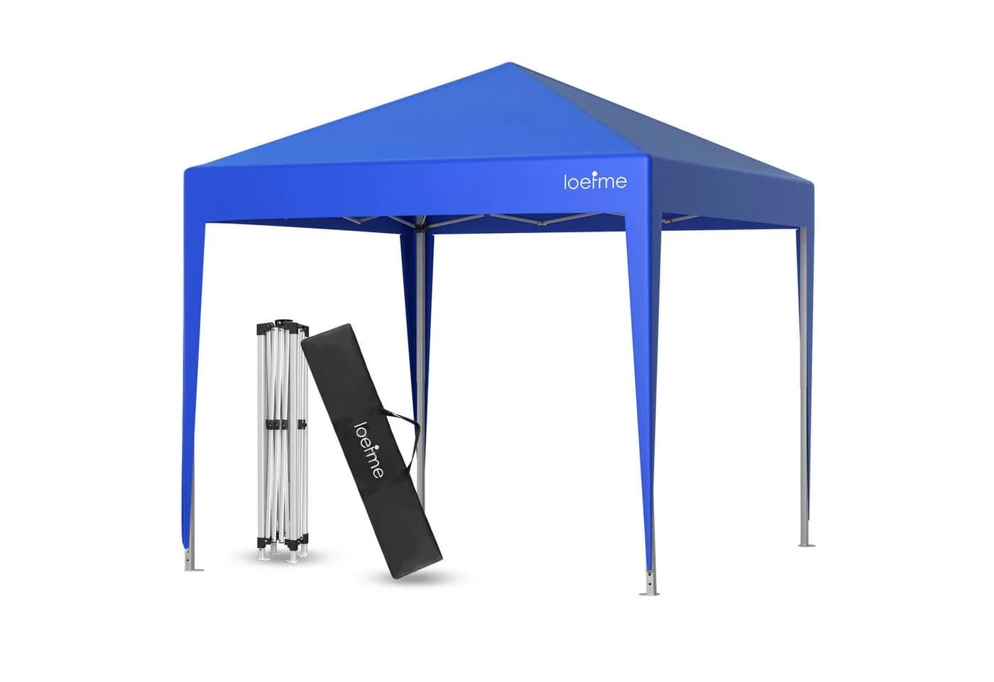 LOEFME Faltpavillon 2,5x2,5m Blau Pop-Up mit Höhenverstellung - Bild 2