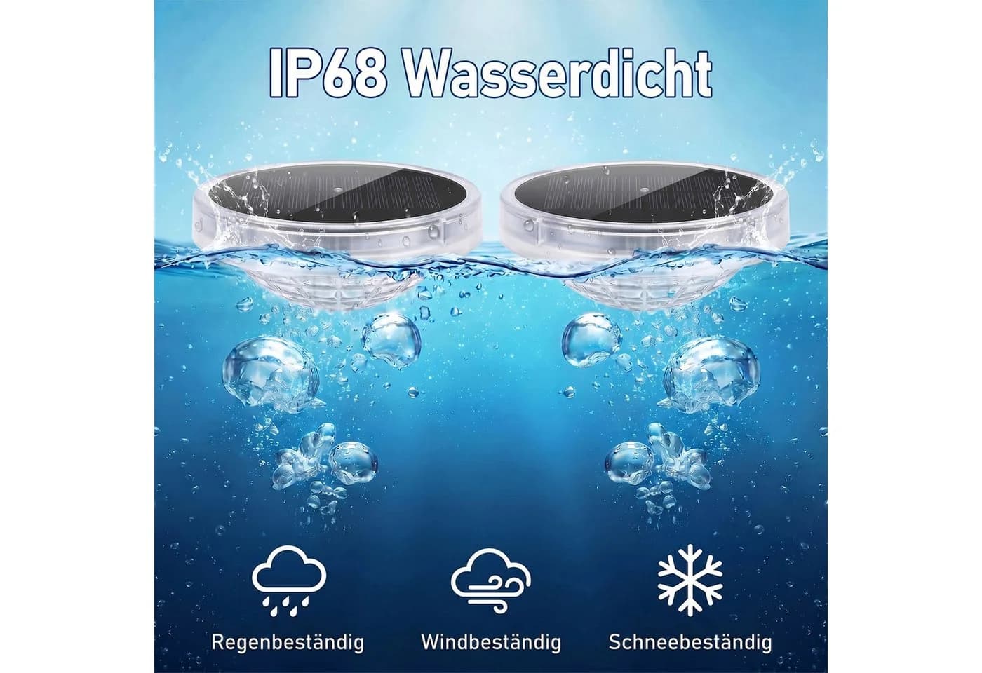 oyajia 4er Set Solar Poolleuchte RGB Fernbedienung Wasserdicht - Bild 5