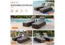 oyajia Gartenliege 2-Personen Polyrattan Braun mit Glastisch Bild 4
