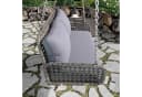 BlingBin PE-Rattan Hängeschaukel Grau mit Kissen Bild 4