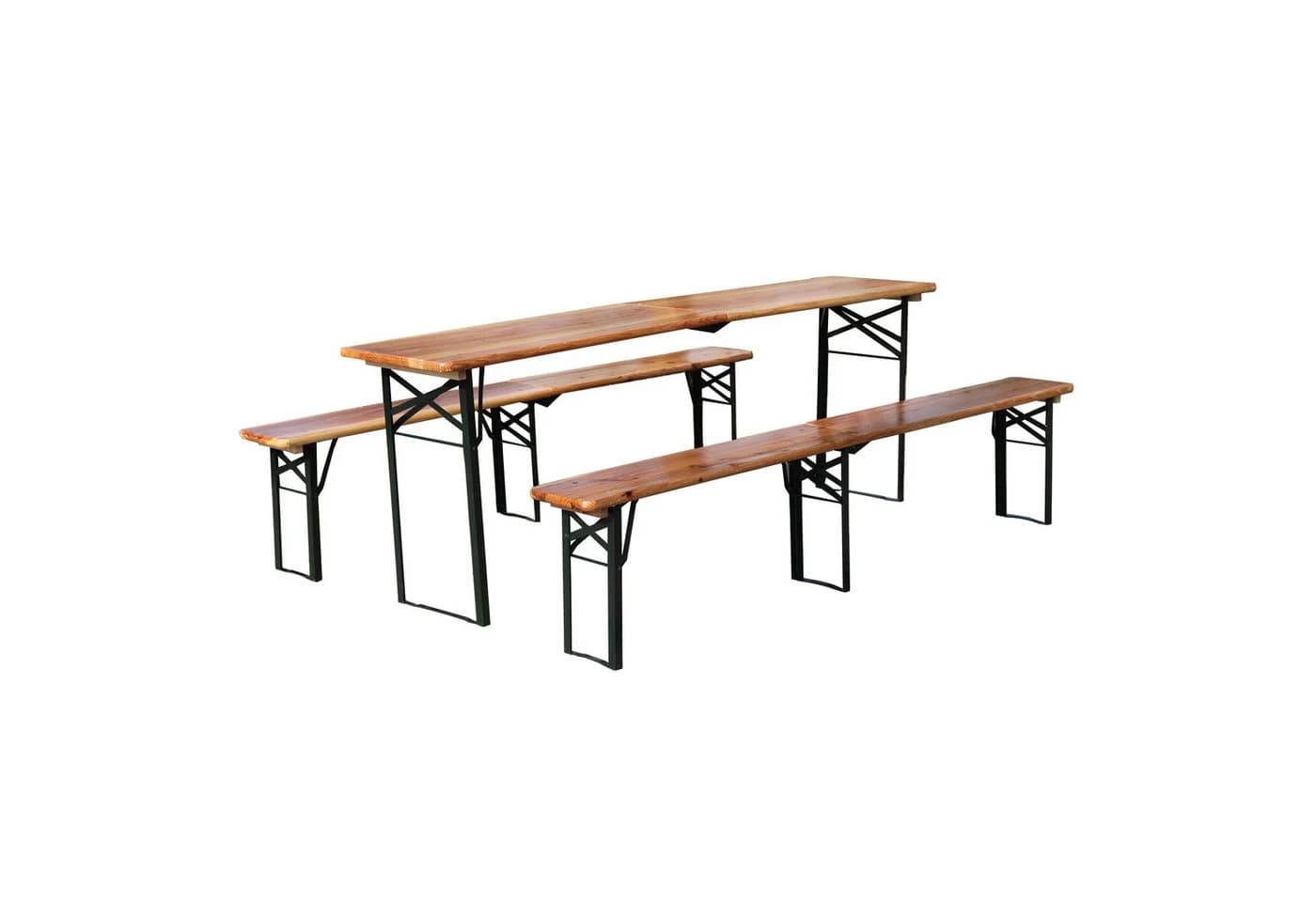 BlingBin Bierzeltgarnitur 3-teilig Faltbar Holz Garten - Bild 2