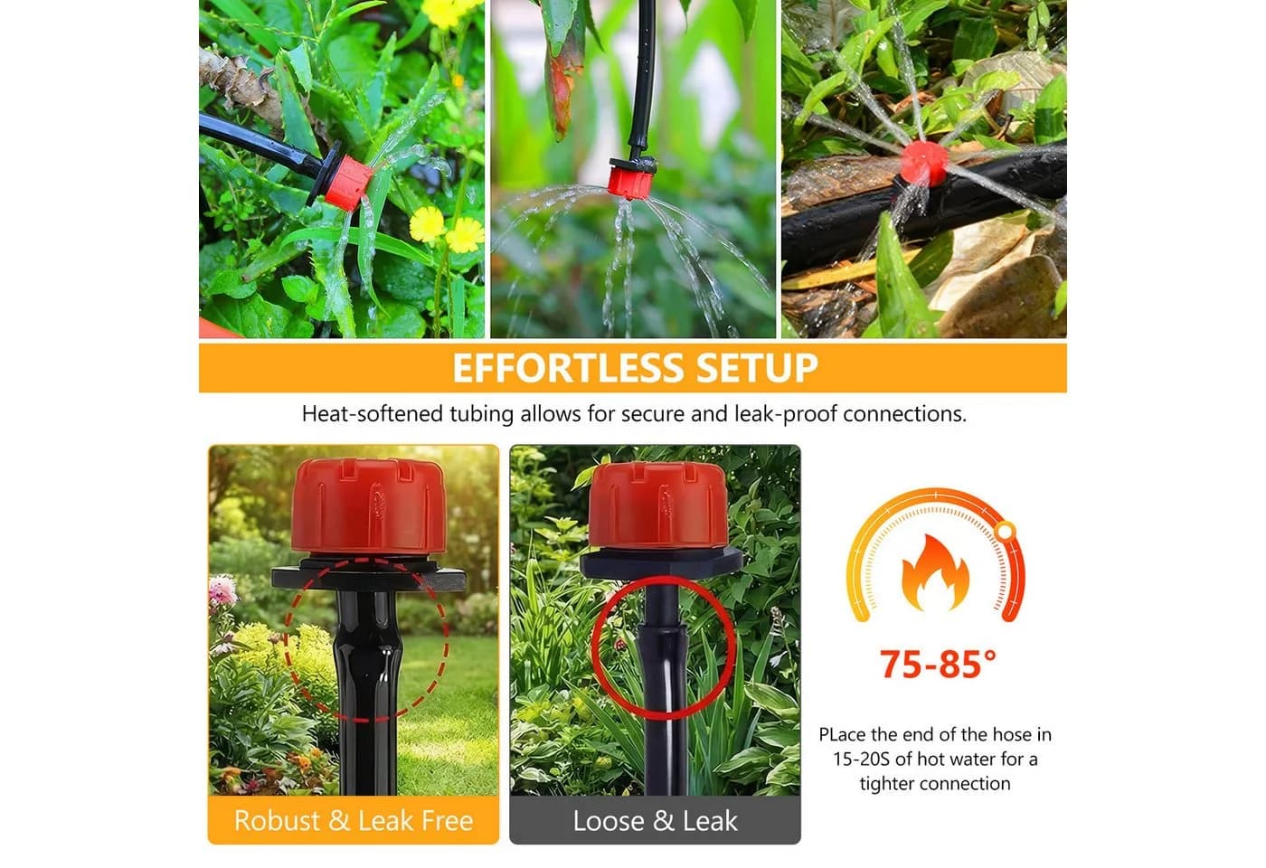 BlingBin Bewässerungssystem 315-tlg. Garten Kit 75m Schläuche UV-beständig - Bild 5