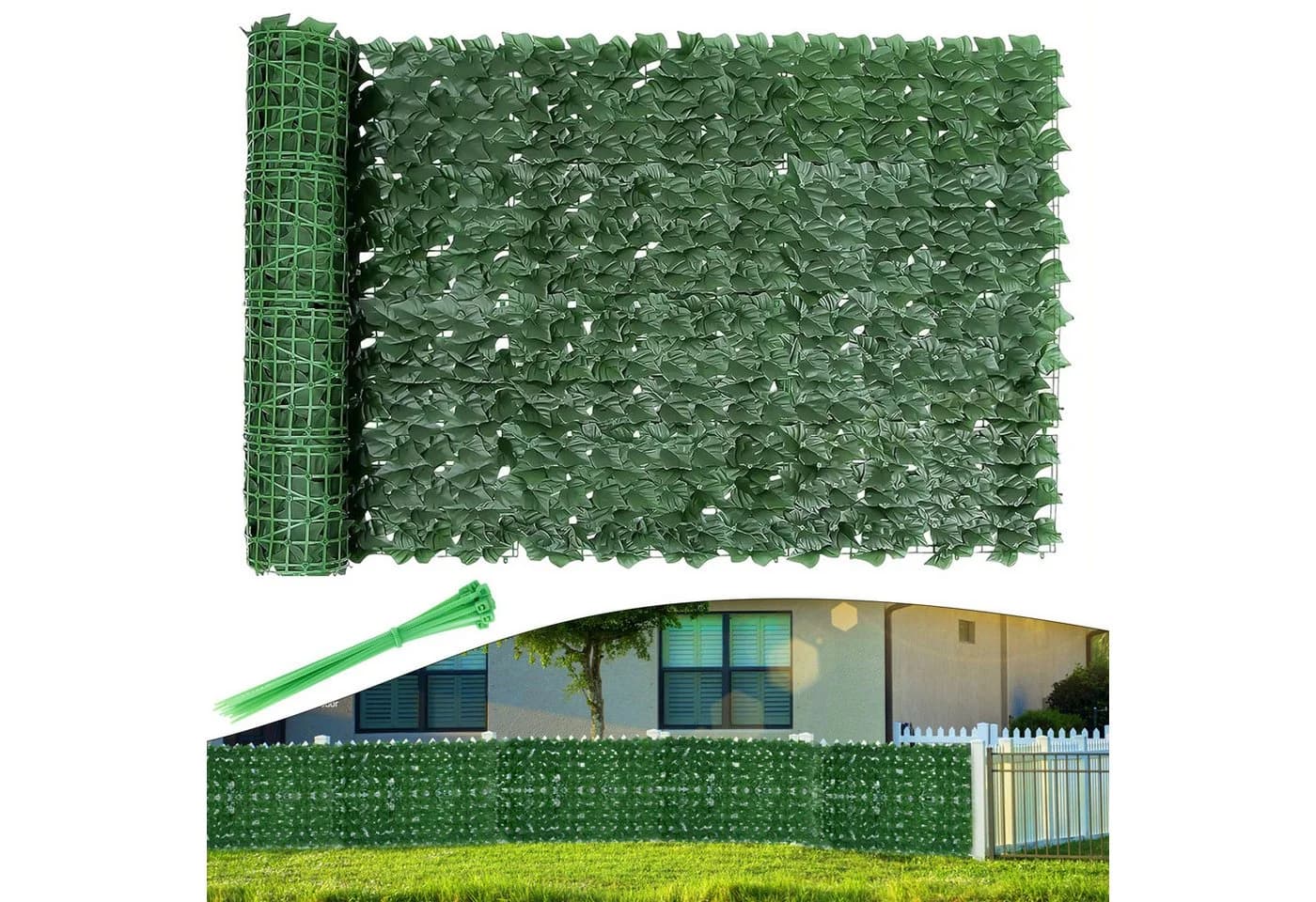 BlingBin Kunsthecken-Sichtschutz Grün - Bild 2
