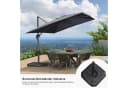 PURPLE LEAF Sonnenschirm Rechteck Alu 350x270 cm Grau Bild 1