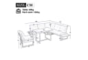 KLAM HOME Gartenlounge-Set Eck-Set grau/schwarz mit Neigefunktion Bild 3