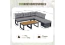 KLAM HOME Gartenlounge-Set 4-6 Sitzer Grau Beige mit Stauraum Bild 3