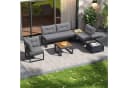 KLAM HOME Gartenlounge-Set 4-6 Sitzer Grau Beige mit Stauraum Bild 5