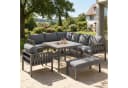 KLAM HOME Gartenlounge-Set 5-tlg. Grau Seilgartenmöbel mit Ecksofa Bild 2
