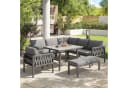 KLAM HOME Gartenlounge-Set 5-tlg. Grau Seilgartenmöbel mit Ecksofa Bild 3