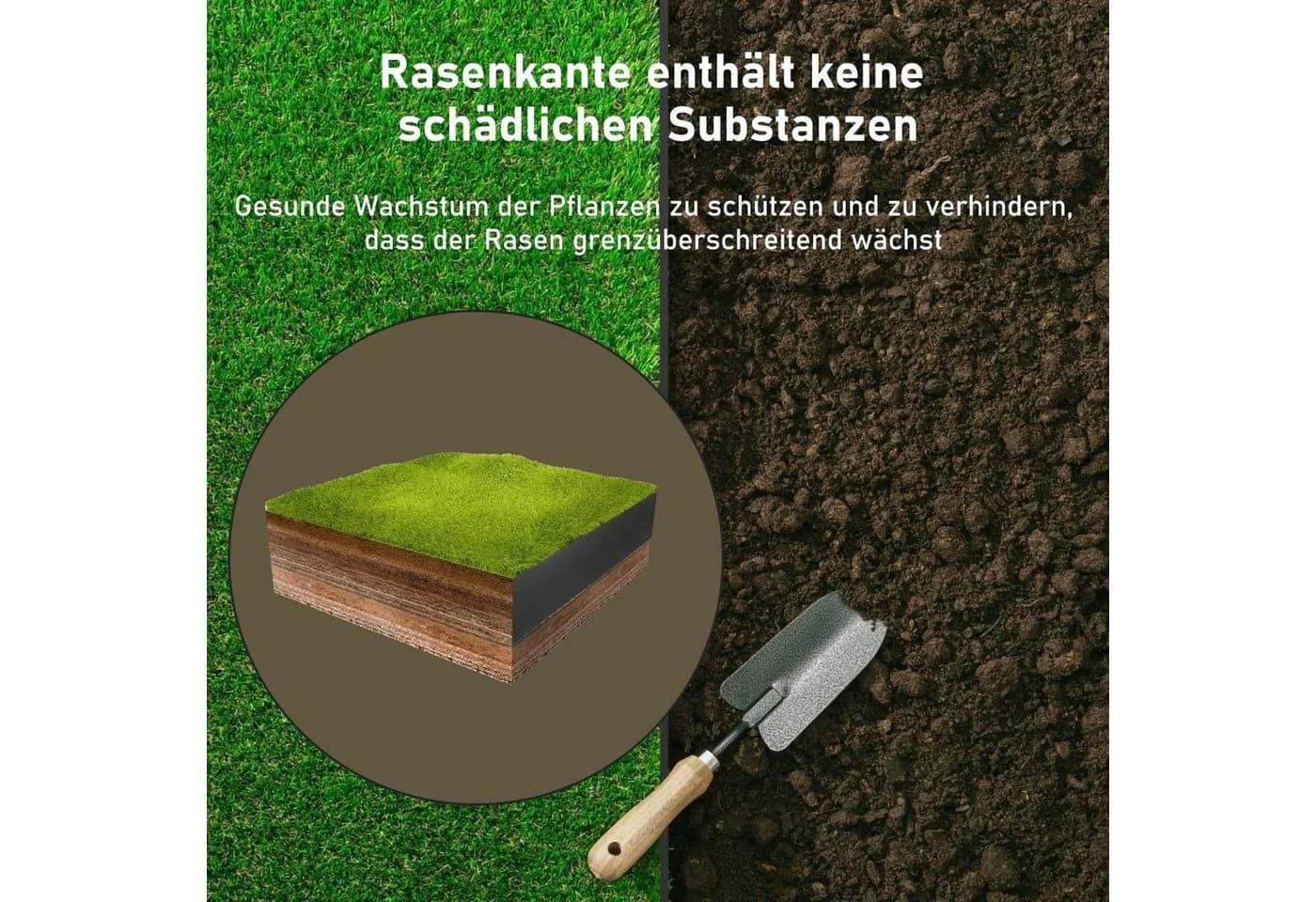 Clanmacy Rasenkante Flexibel Beeteinfassung Rasenborde Mähkante - Bild 4