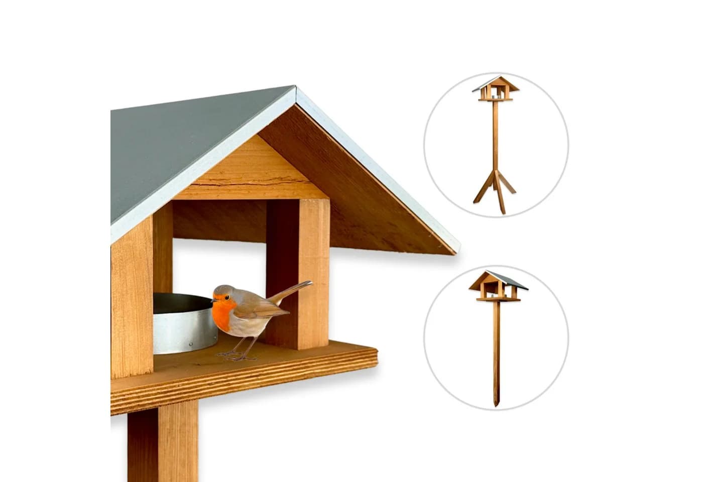 gartenetage Vogelhaus Vogelwunder mit Metalldach – Premium Vogelhaus aus Kiefernholz