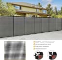 KOMFOTTEU Poolzaun Schutzzaun Zaunsichtschutz faltbar 360x125cm schwarz Bild 1