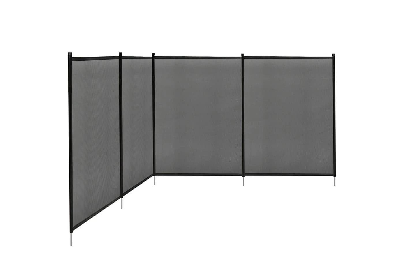 KOMFOTTEU Poolzaun Schutzzaun Zaunsichtschutz faltbar 360x125cm schwarz - Bild 2