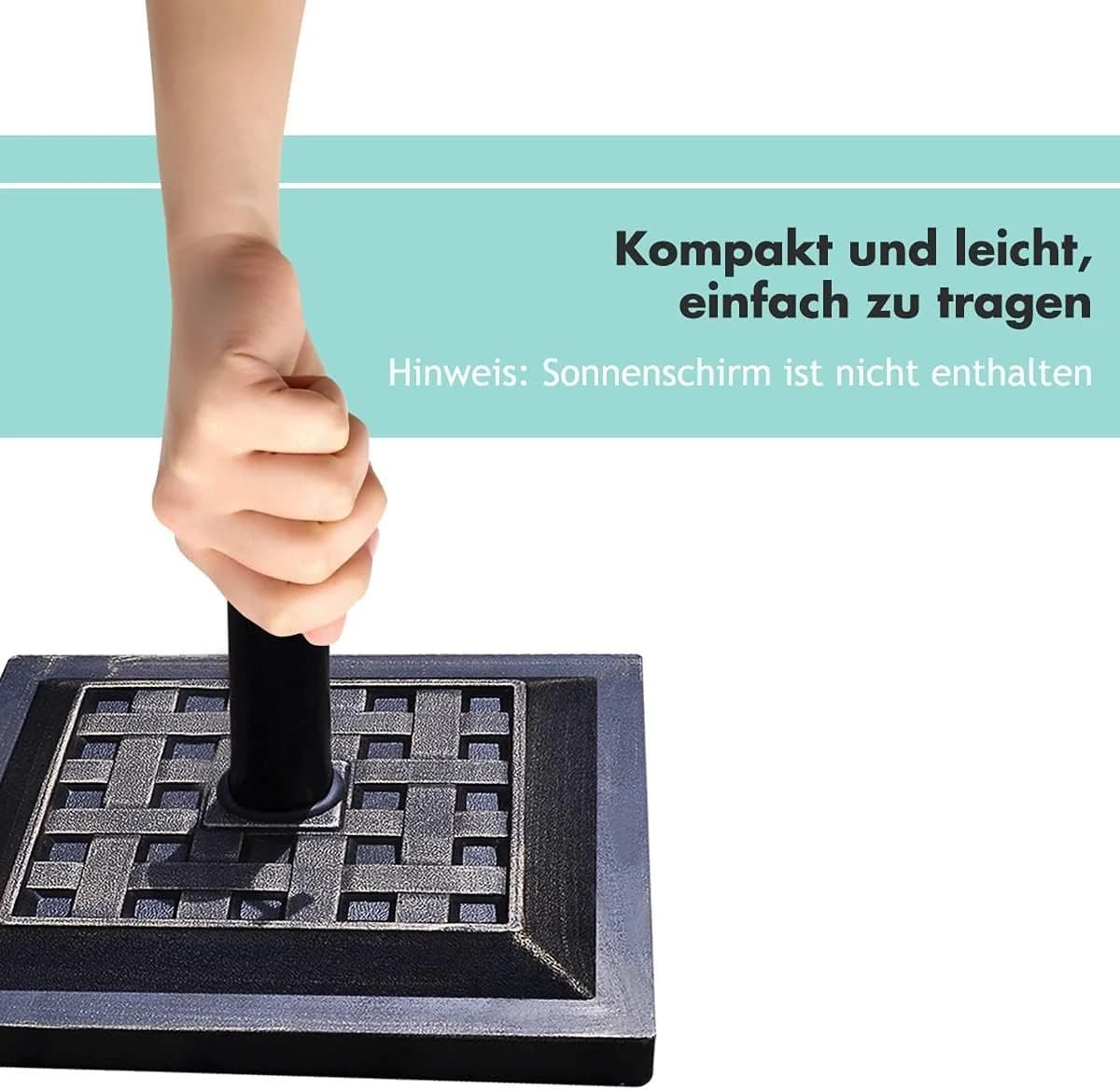KOMFOTTEU Schirmständer Sonnenschirmfuß Schwarz - Bild 3