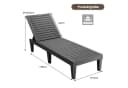 COSTWAY Gartenliege, wetterfest, 5-stufig verstellbar, 180kg, 190x57,5x29cm Bild 5