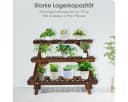COSTWAY Pflanzentreppe 3 St. Blumenständer Braun Tannenholz Bild 5