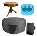 Youyijia Gartenmöbel-Schutzhülle Rund Gartentischabdeckung Schwarz Bild 3
