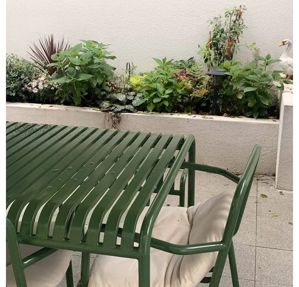 Muxing Gartenlounge-Set 6-tlg. Grün Eisen - Bild 5