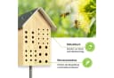 Insektenhotel mit Metalldach aus Eiche für Wildbienen Bild 1