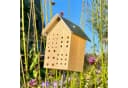 Insektenhotel mit Metalldach aus Eiche für Wildbienen Bild 4