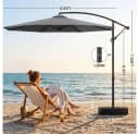 Meulbaty Ampelschirm Grau 300 cm mit Standfuß Bild 3