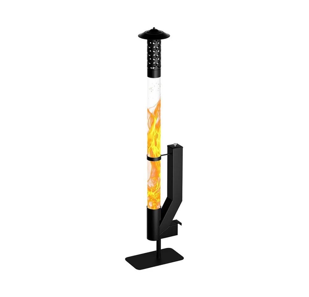 Meulbaty Feuerstelle Feuerrohr 157cm Edelstahl Feuersäule Pelletfackel - Bild 2