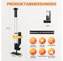 Meulbaty Feuerstelle Feuerrohr 157cm Edelstahl Feuersäule Pelletfackel Bild 3