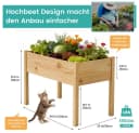 Meulbaty Hochbeet Kiefernholz 80cm Natur Bild 1