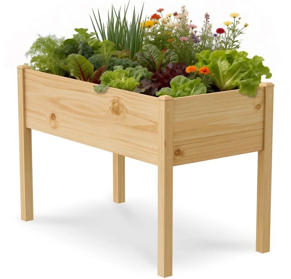 Meulbaty Hochbeet Kiefernholz 80cm Natur - Bild 2