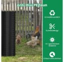 Meulbaty Hühnerzaun Gartenzaun 25m x 1m Schwarz/Grün Bild 5