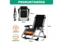 Meulbaty Klappstuhl Grau 200kg Belastbar mit Auflage Bild 1