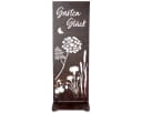 GILDE Gartenstecker Standrelief Wild Flowers Metall Braun Bild 1