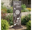 GILDE Gartenstecker Standrelief Wild Flowers Metall Braun Bild 2