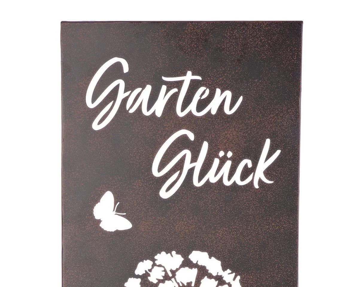GILDE Gartenstecker Standrelief Wild Flowers Metall Braun - Bild 3
