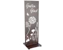 GILDE Gartenstecker Standrelief Wild Flowers Metall Braun Bild 4