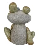 MF Gartenfigur Steinfrosch Lotti mit Blumen aus Magnesia Bild 3