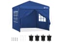Sekey Faltpavillon 3x3 m Gartenpavillon mit 4 Seitenteilen Blau Bild 1
