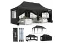 Sekey Faltpavillon 3x6 m Schwarz Wasserdicht UV50+ Höhenverstellbar Bild 2