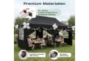 Sekey Faltpavillon 3x6 m Schwarz Wasserdicht UV50+ Höhenverstellbar Bild 4