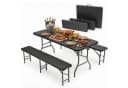 Sekey Bierzeltgarnitur 3-teilig Klappbar 180cm Gartenmöbel Set Bild 2