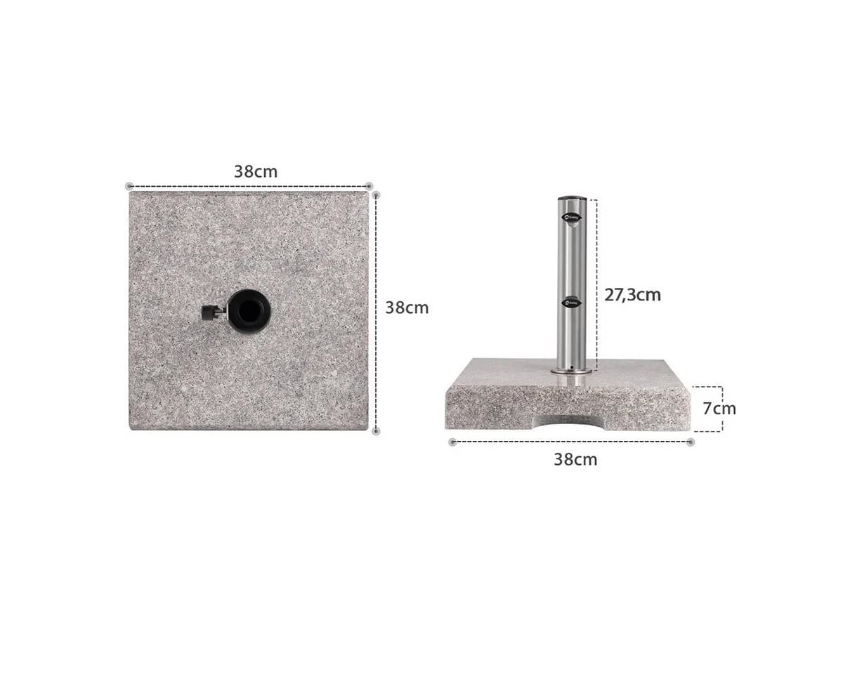 Sekey Sonnenschirmständer Granit Grau 25 kg - Bild 3