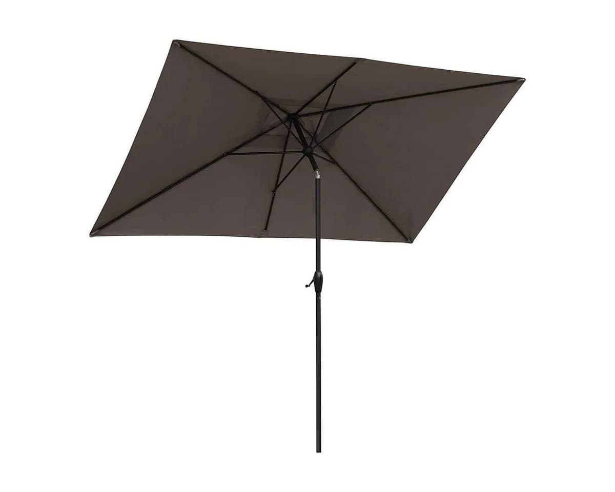 Sekey Sonnenschirm Rechteckig Braun Kippbar mit Kurbel UV50+ - Bild 3
