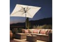 Sekey Aluminium Sonnenschirm Rechteckig Creme mit LED Bild 1